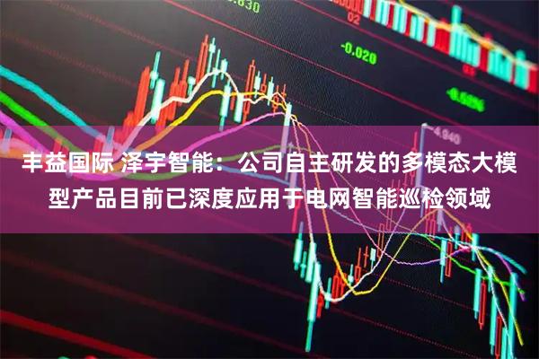 丰益国际 泽宇智能：公司自主研发的多模态大模型产品目前已深度应用于电网智能巡检领域